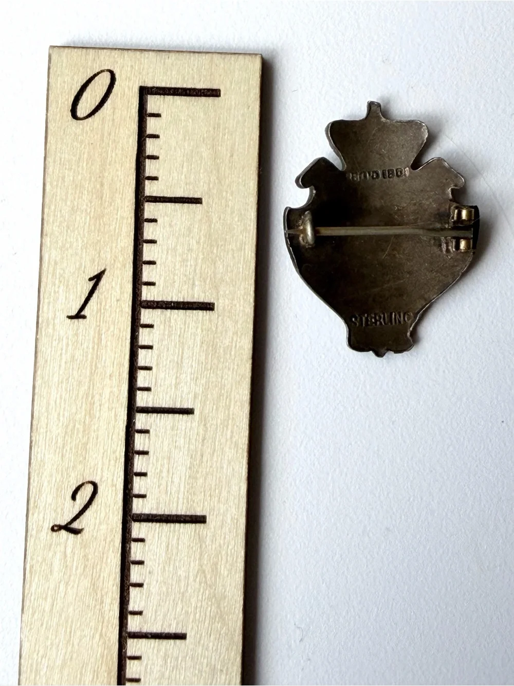 Antique 1901 Sterling Silver & Enamel Herald Pin Brooch Provincial Coat of Arms
